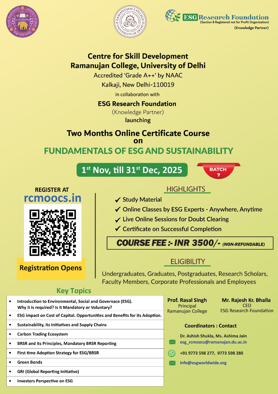 Fundamentals of ESG and Sustainability ESG